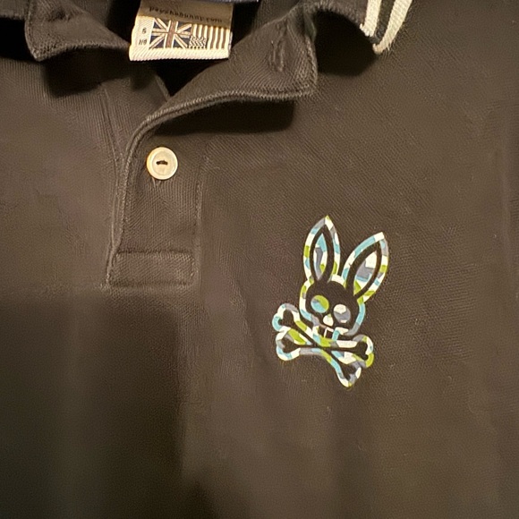 Psycho Bunny Black Polo with Embroidered Logo - Picture 2 of 4